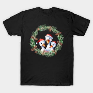 Christmas Duck Wreath T-Shirt
